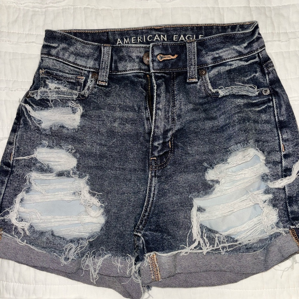 AE stretch jean shorts